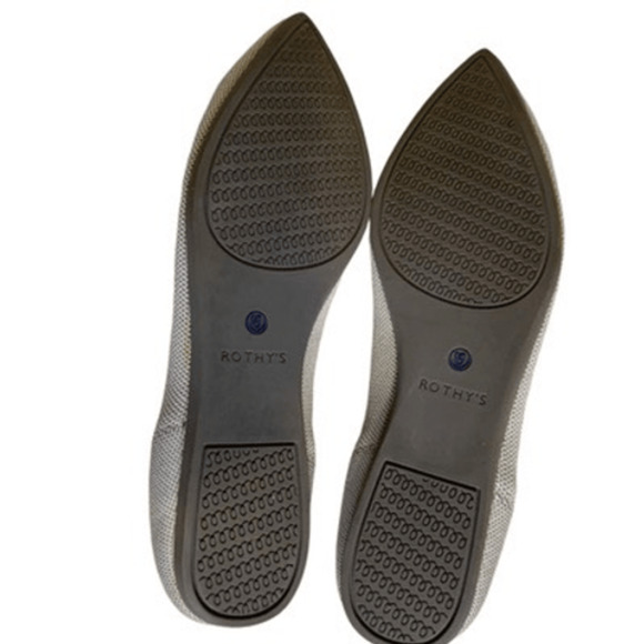 Rothy’s Women’s Size 9.5 The Point Gray Flats Pointed Toe Slip On - Picture 7 of 10